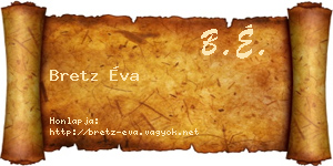Bretz Éva névjegykártya