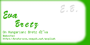 eva bretz business card